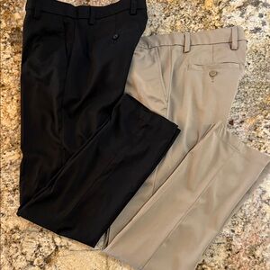 Amazon Essentials Men's Black and Tan Dress Pants Both 30W x 32L